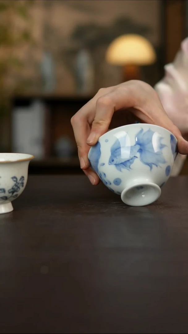 杯景德镇陶瓷杯碗柴烧多人