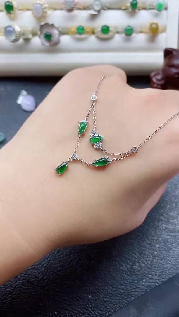 银S925镶嵌戒指翡翠1