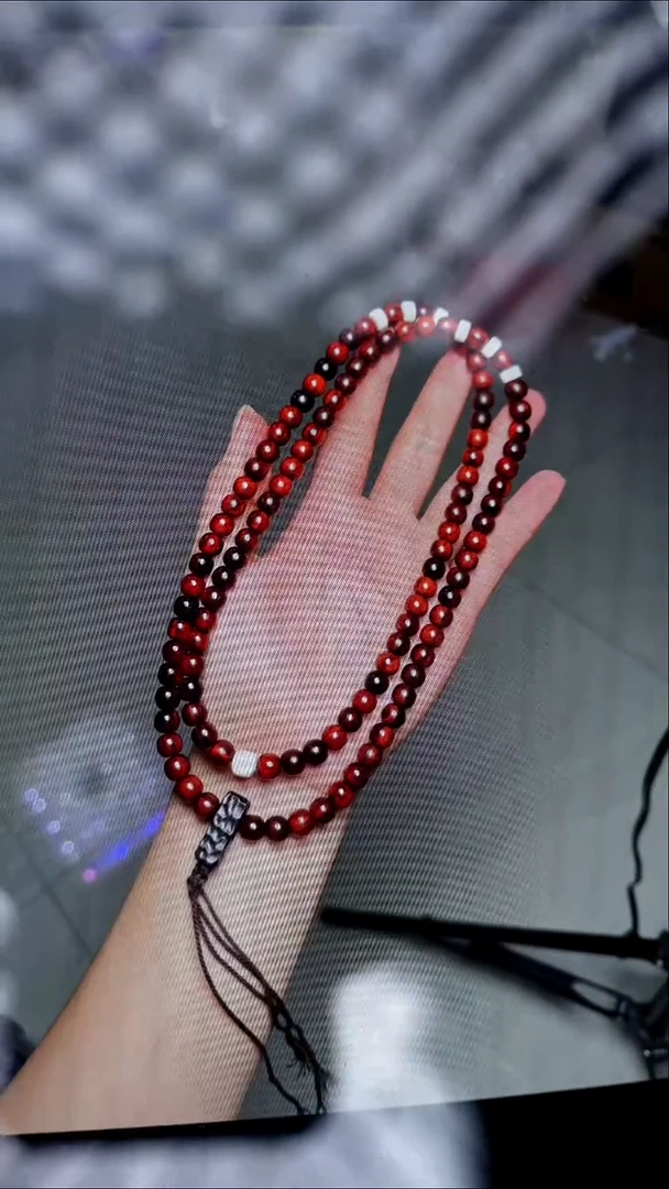 手串/手链小叶紫檀J**F小叶紫檀7*7.7老型珠琴料108颗多圈