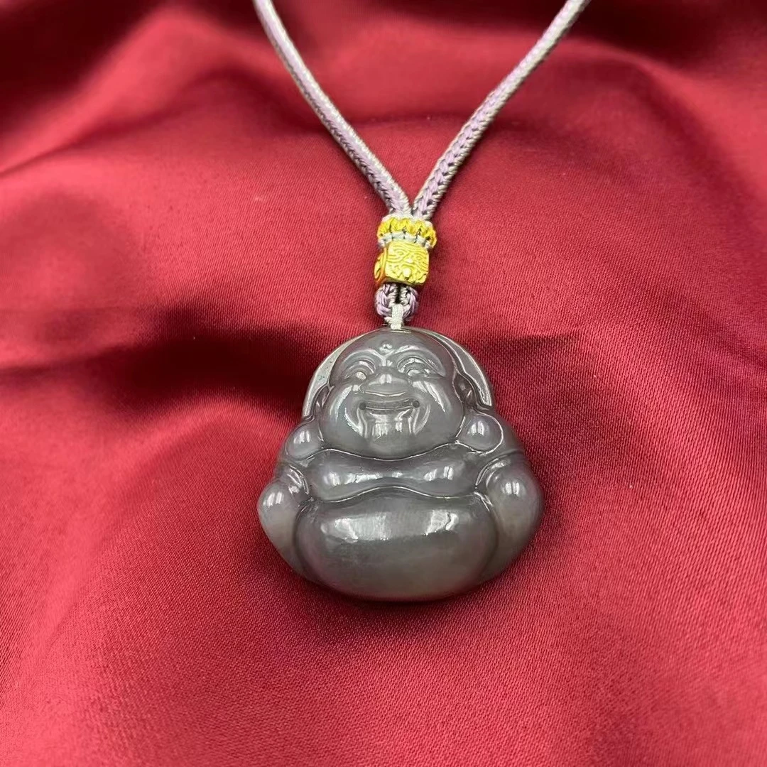 和田玉大肚佛公吊坠Y1401（配绳子）