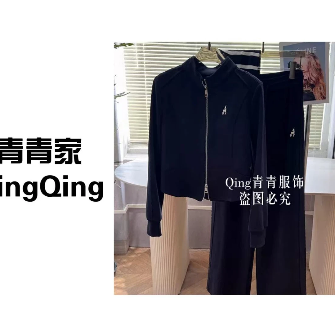 青青家 早春新上时尚气质百搭显瘦休闲套装-077
