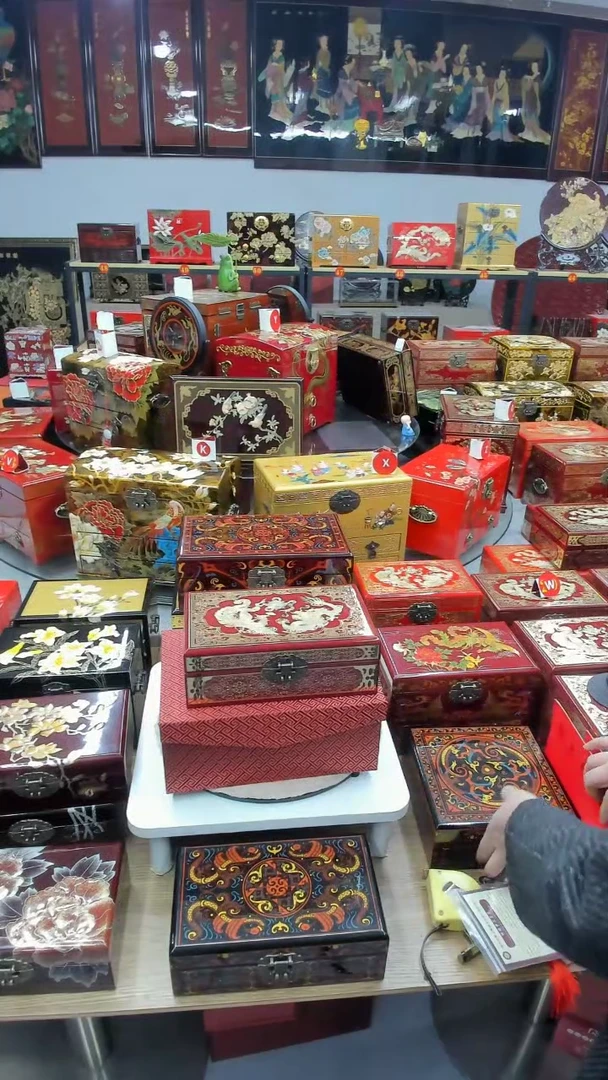 【闪购商品】23酒红双层铜丝贝壳镶嵌龙凤呈祥升级款