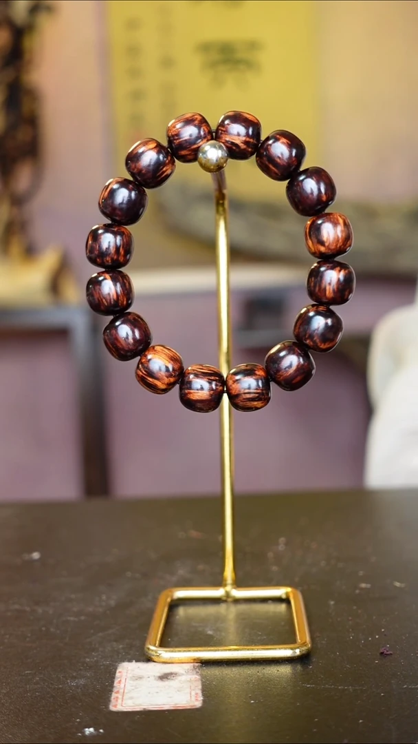 木本降真香海南红降1314高货黑金芝麻点单圈老型珠29克土埋