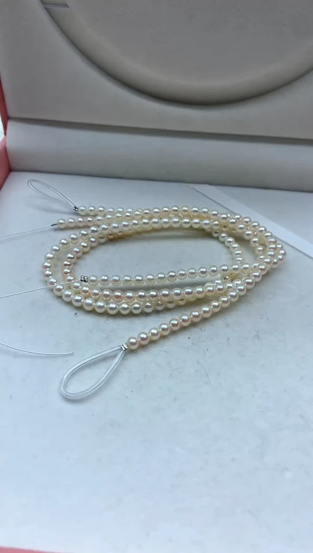 淡水珍珠银S925镶嵌颈饰多样性发其一4mm