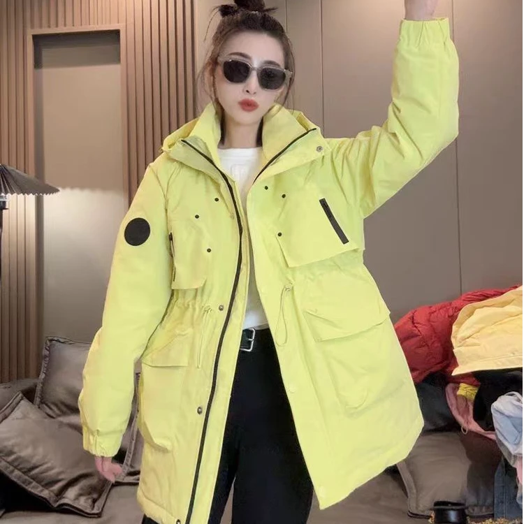 806休闲时尚中长款收腰二棉服