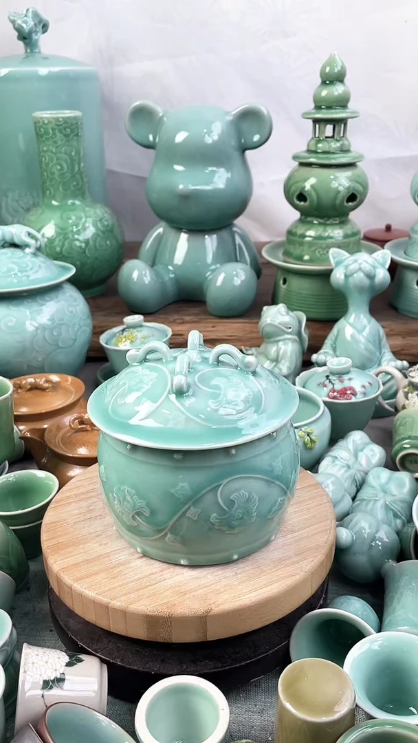 特价福利 微瑕 慧仙青瓷