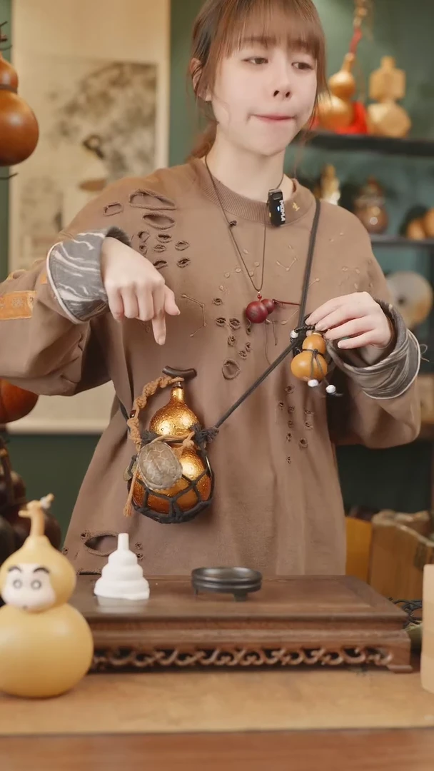 【闪购商品】145号精品天然大漆工艺防渗内胆酒葫芦~