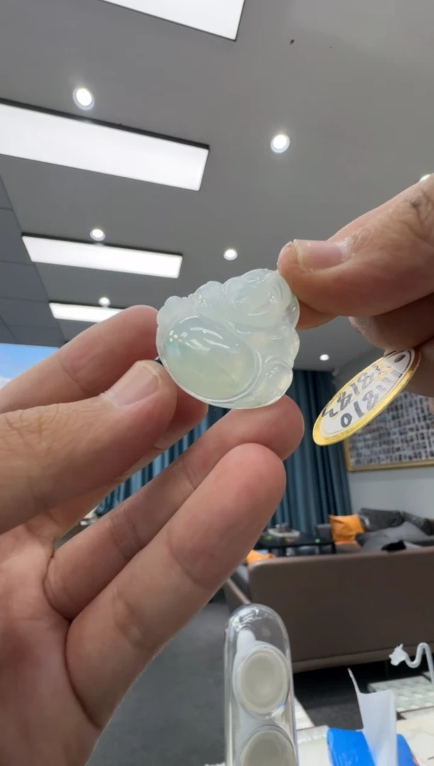 颈饰未镶嵌翡翠天然翡翠A货孤品一件