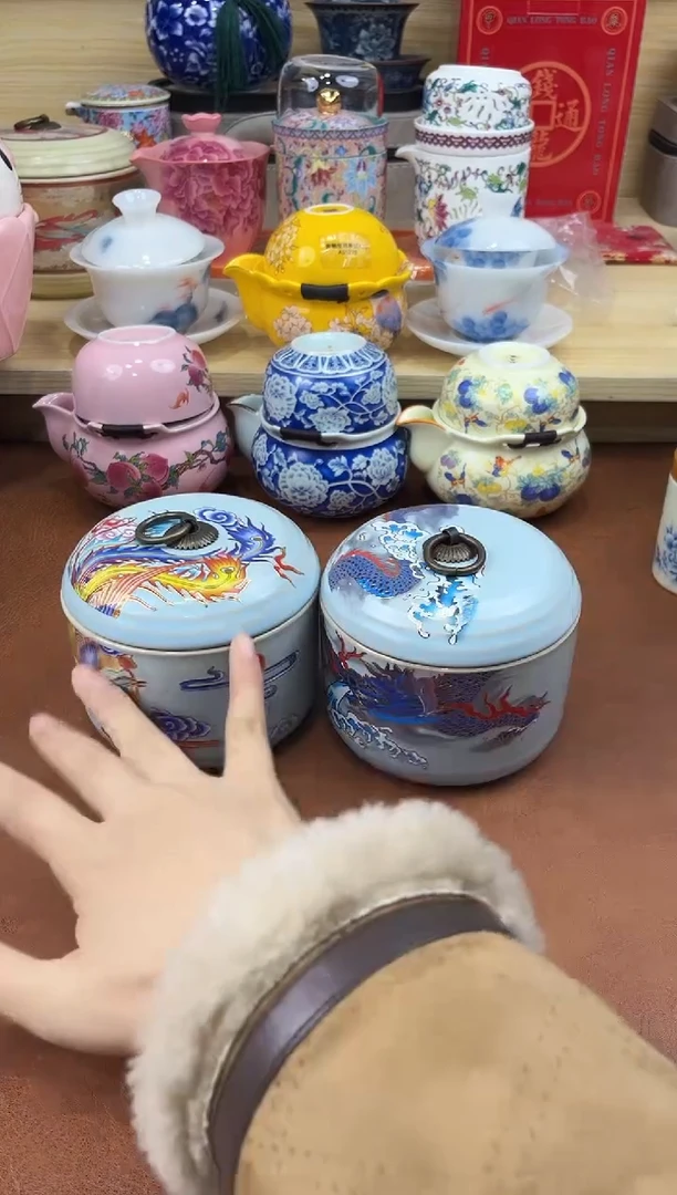 陶陶瓷茶具摆件旅行套组