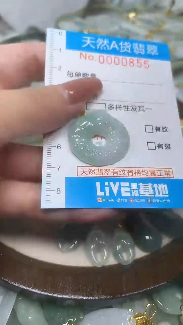 翡翠未镶嵌颈饰净货挂件-0855