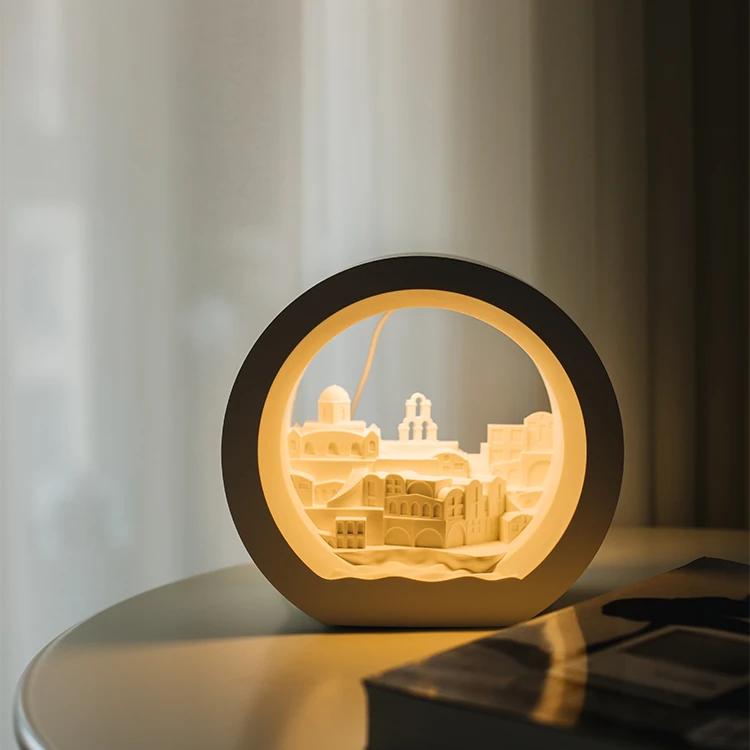 赤雅韵坊圣托里尼圆灯香薰扩香石