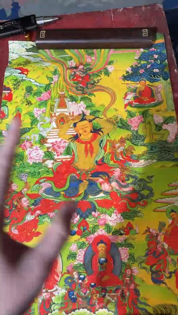 卷轴画龙妹的唐卡tk16