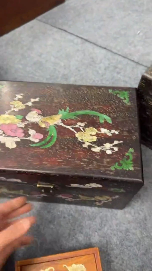 木花鸟题材箱子30*19*19
