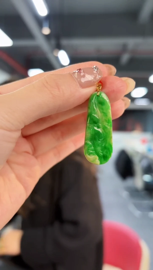 【闪购商品】翡翠颈饰18K金镶嵌缅料A货/支持复检/一件