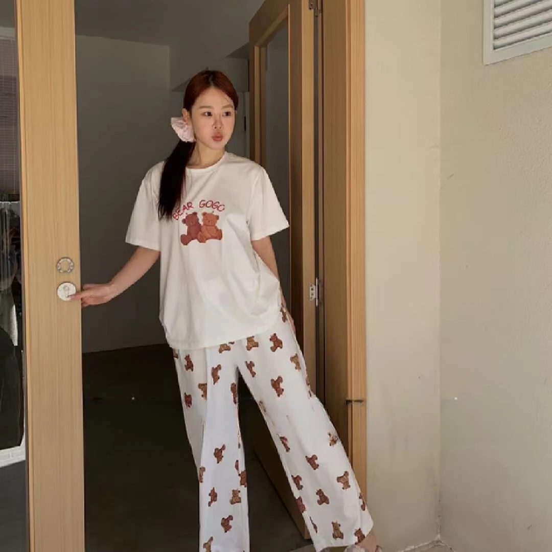 『雨美 Show』2501夏季百搭小熊睡衣套装