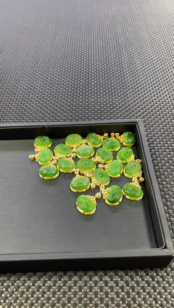 和田玉银S925镶嵌颈饰（多样性发一件）