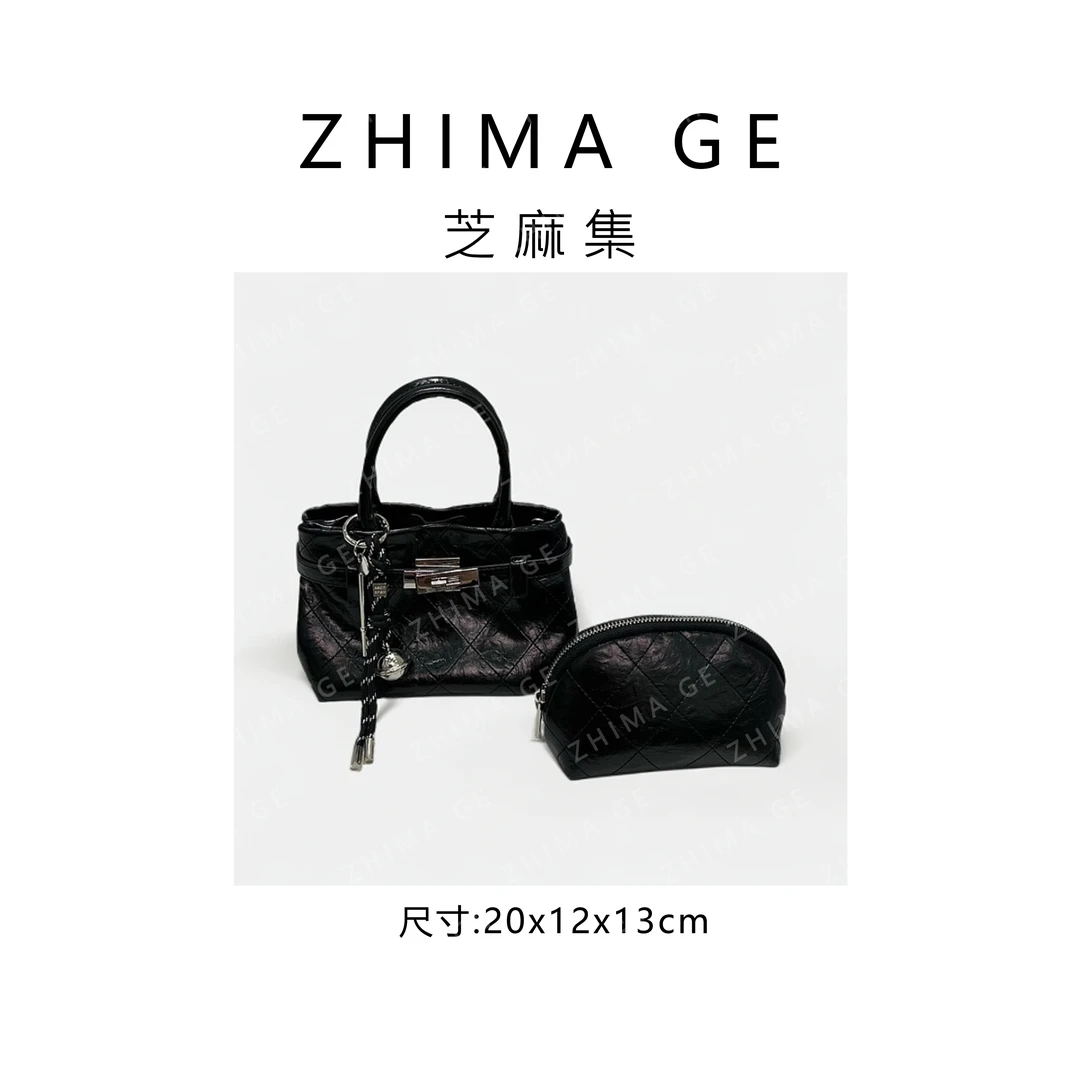【芝麻集】ZT-D7155-劳伦黑.时尚百搭腋下斜跨轻奢女包