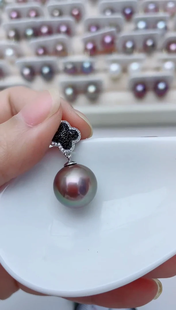 淡水珍珠银S925镶嵌颈饰A138