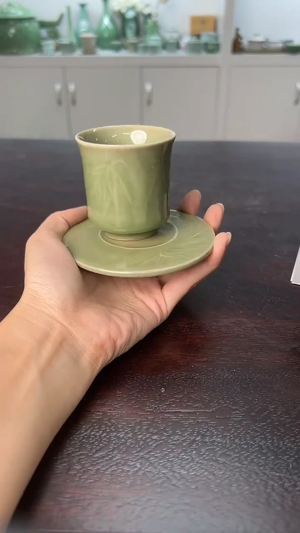 龙泉云间青瓷小米茶器