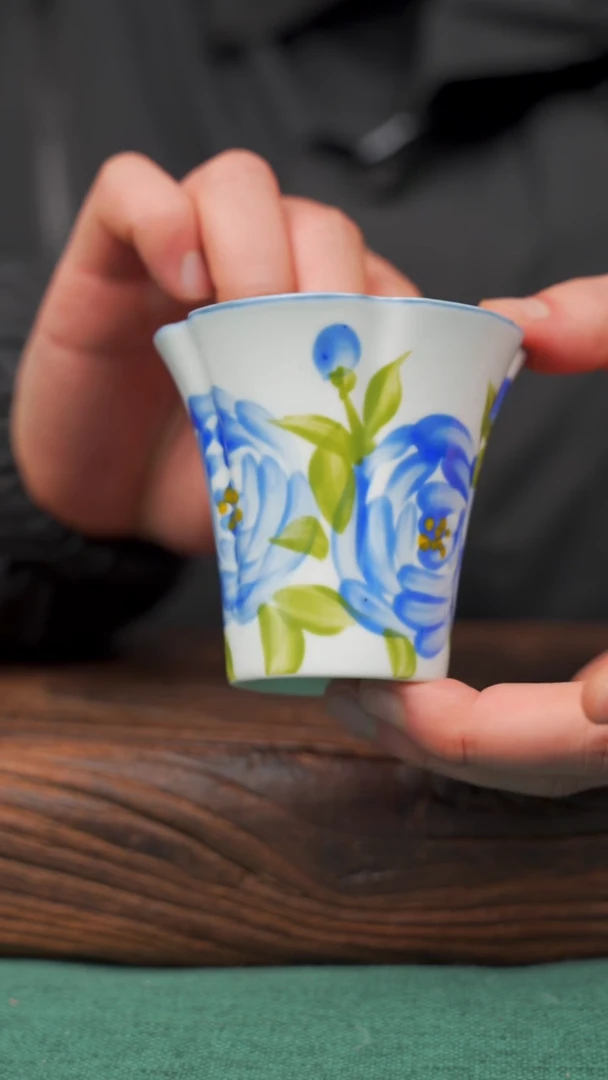 【闪购商品】瓷片28寻一缕瓷香杯釉下手工手绘瓷器