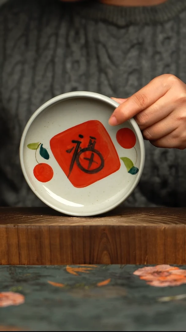 杯釉下彩手工手绘同款陶器