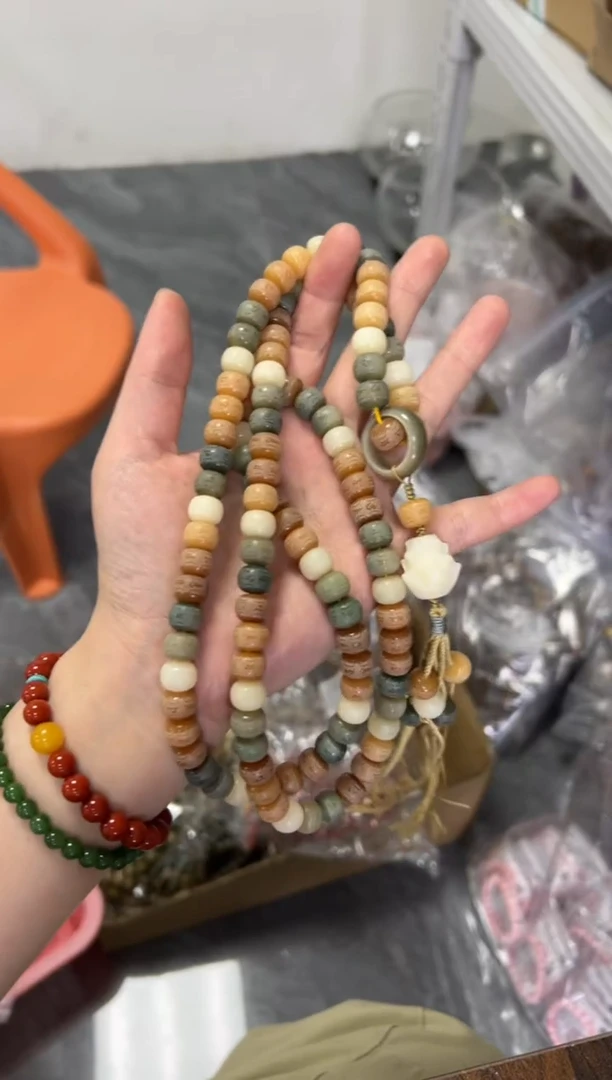 菩提根/象牙果手串渐变菩提六字款毛衣链[1677]