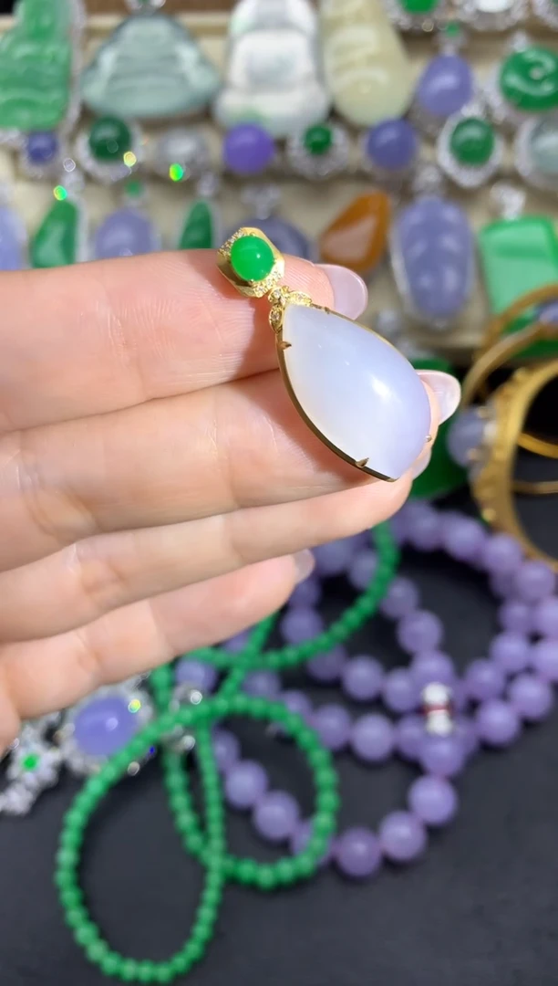 【闪购商品】翡翠颈饰18K金镶嵌285-中国好珍宝