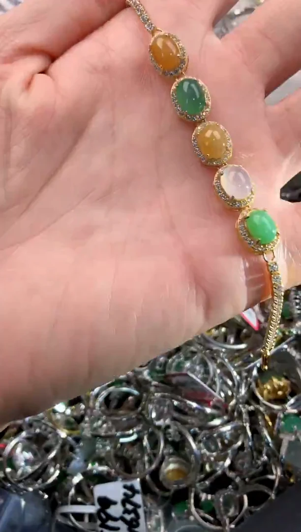 银S925镶嵌戒指翡翠555    3