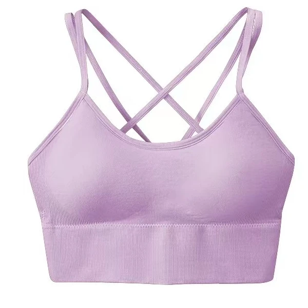 大码后背交叉背心无钢圈内搭抹胸美背运动舒适大码女装