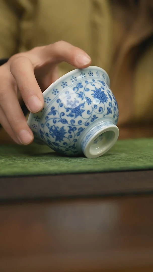 【闪购商品】杯柴窑青花破价福利   花心