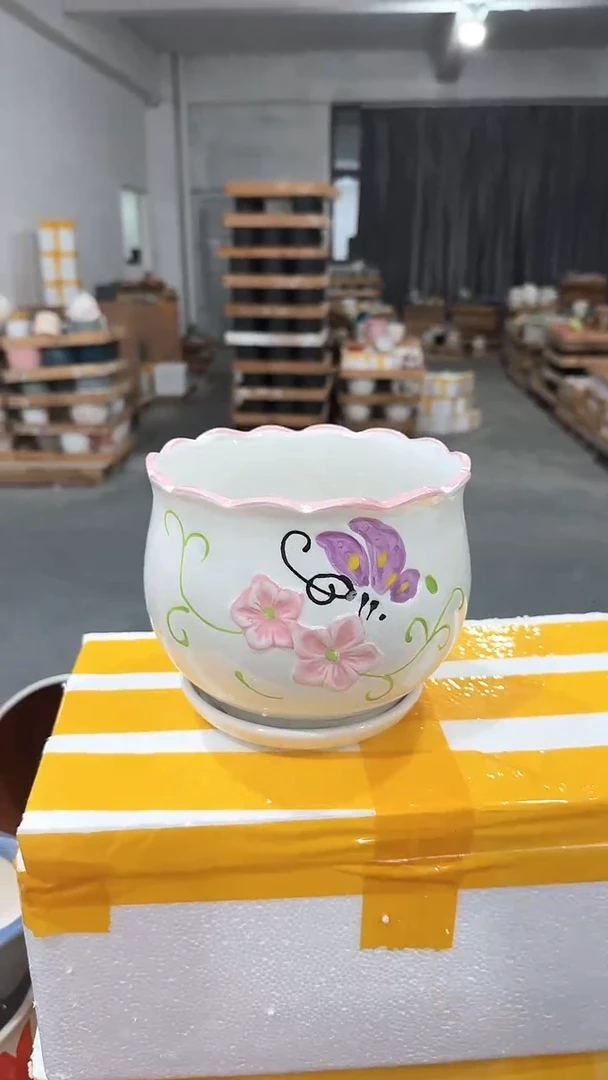 高温陶瓷花盆+E55