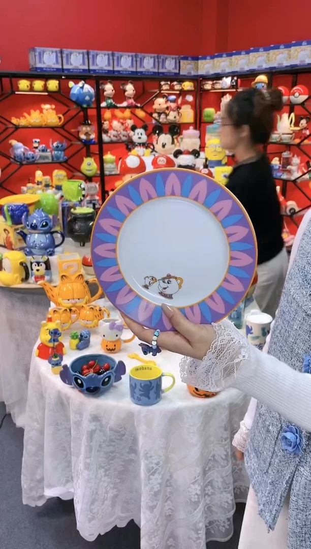 【闪购商品】1@@陶瓷茶壶太太糕点盘
