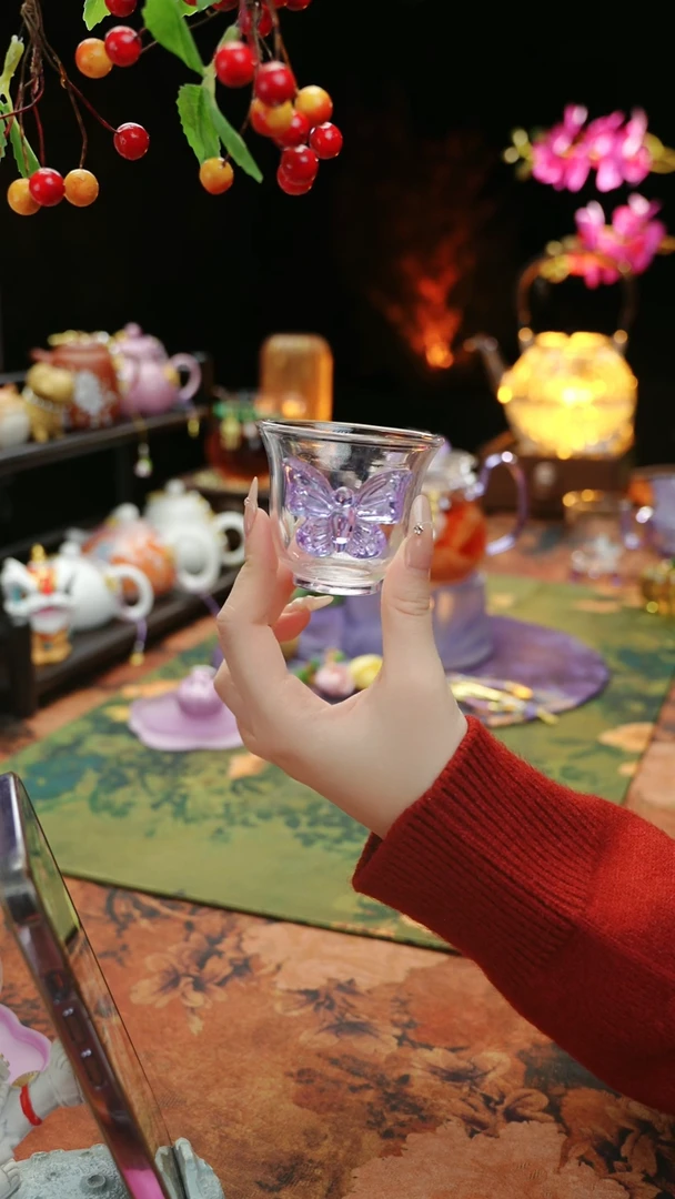 【闪购商品】紫色蝴蝶杯60cc@@@@@@