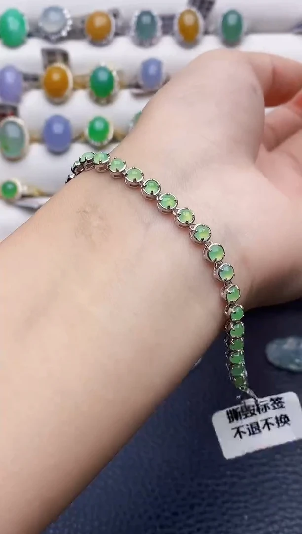 银S925镶嵌戒指翡翠3240
