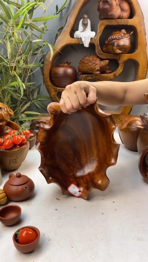 香樟木用****0A35荷叶果盆/尺寸