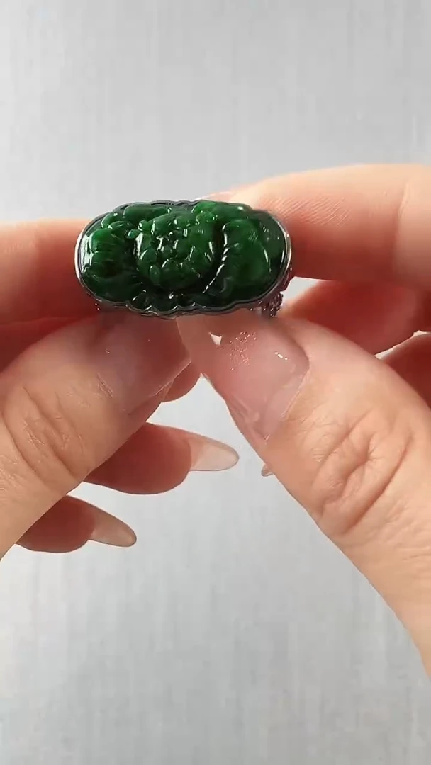 颈饰未镶嵌翡翠戒指