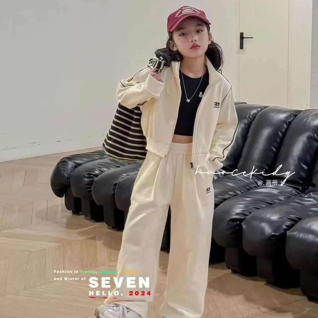 儿童外套春款2025新款女童网红洋气休闲百搭韩版男女童套装