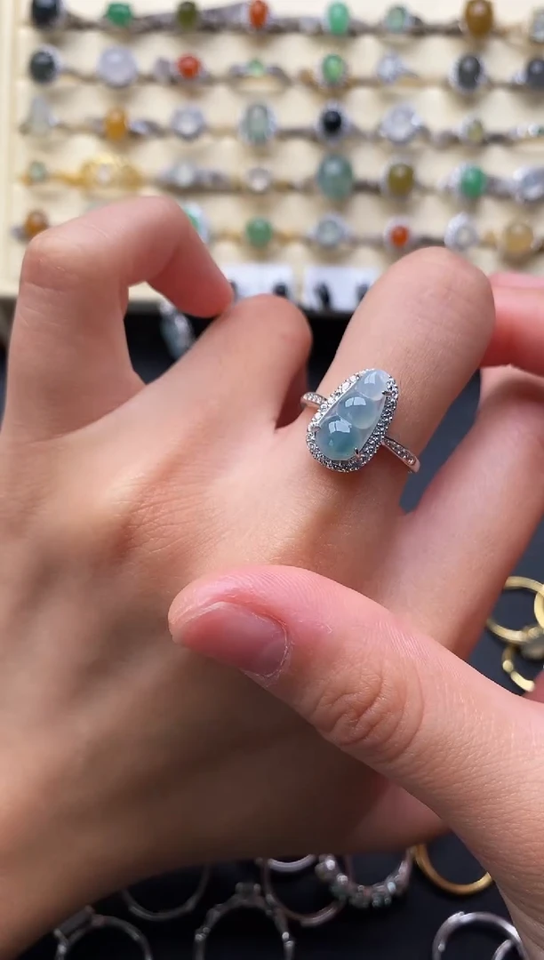 银S925镶嵌戒指翡翠111111111+2