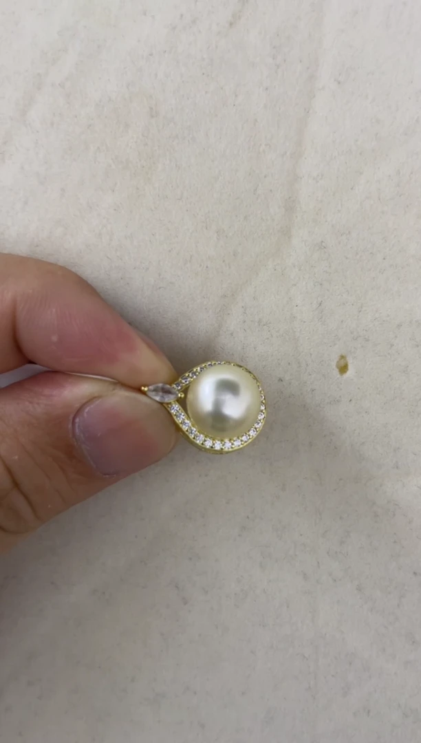 海水珍珠银S925镶嵌颈饰10-11