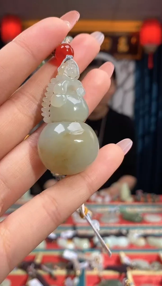 和田玉未镶嵌挂件葫芦