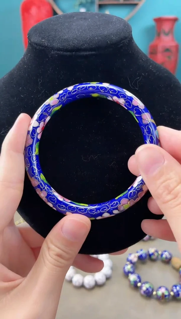 转****冥景泰蓝公主镯 55-60可戴/0.8细版 宝蓝