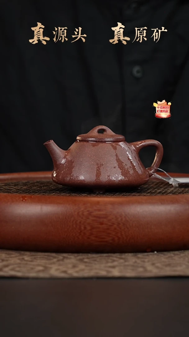 茶壶紫砂10a08共生紫泥子冶石瓢140cc