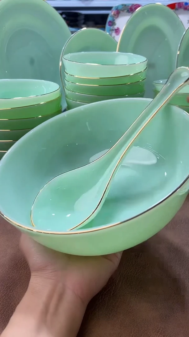 玉瓷汤碗1个汤勺1个景德镇陶瓷