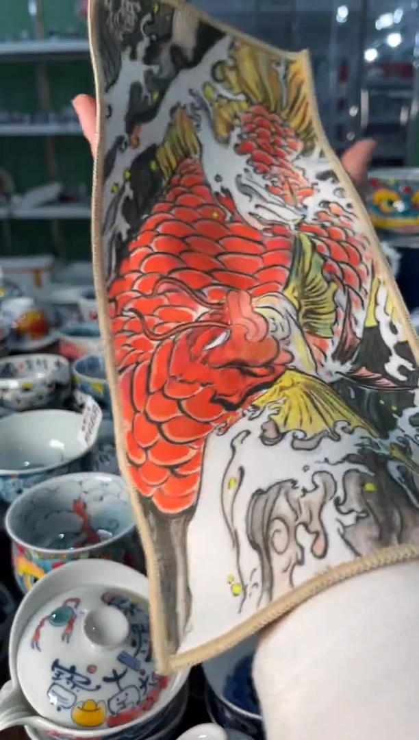 陶瓷昨明景德镇陶瓷：茶巾