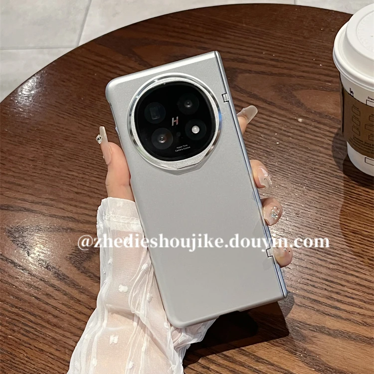 适用oppofindn5手机壳oppo折叠屏findn5高级烤漆镜头全包中轴保护