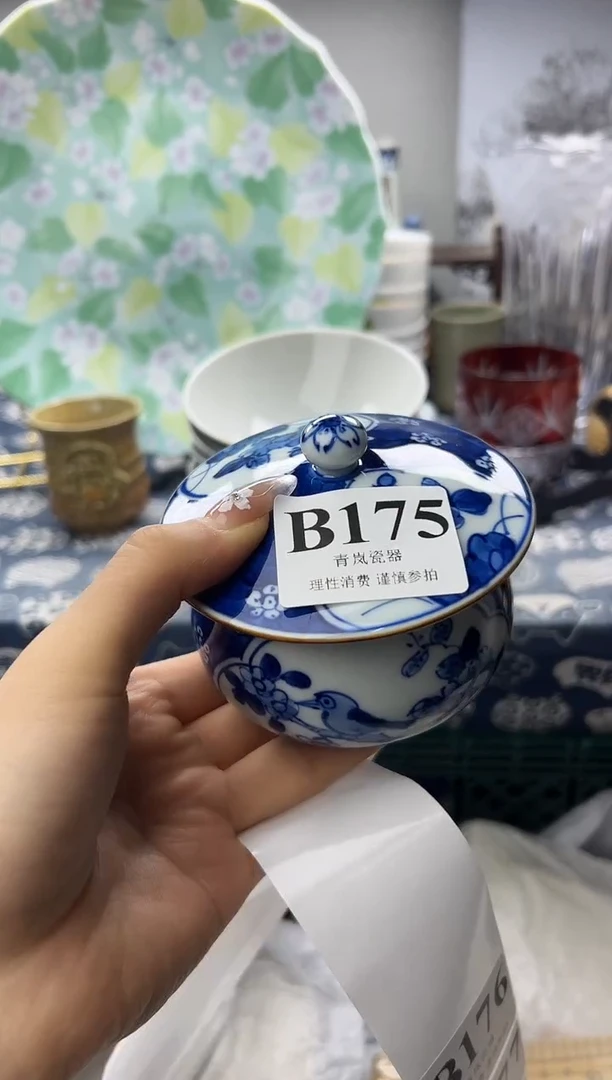 瓷片狼*花  B175