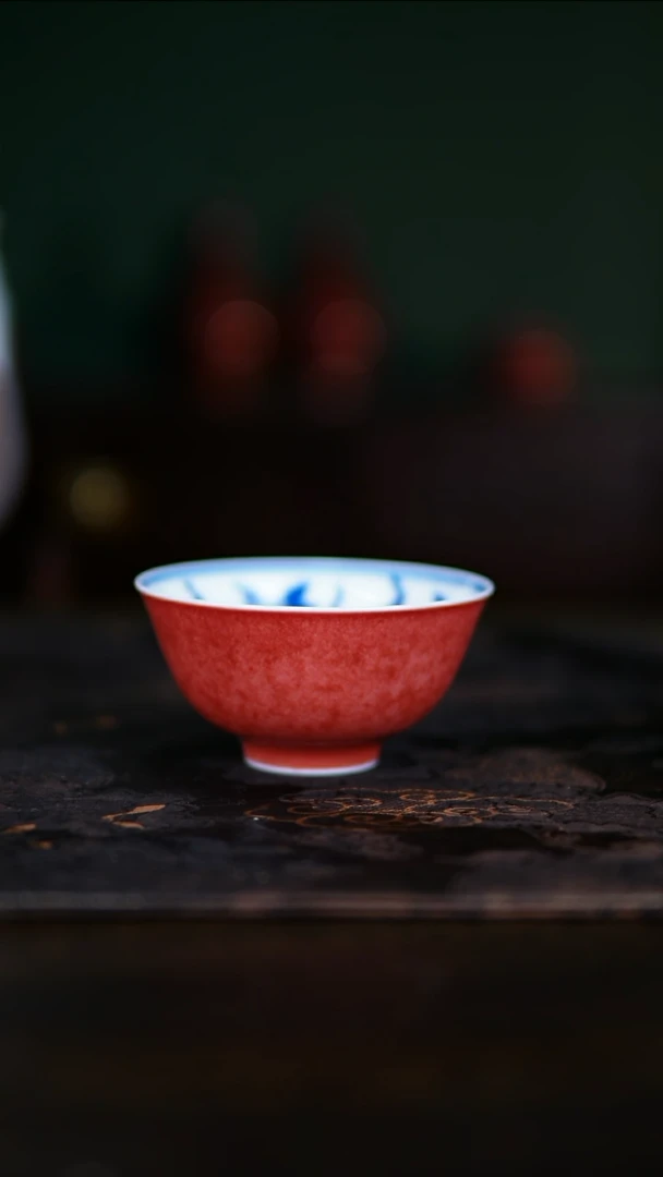 杯子景德镇纯手工陶瓷豇豆红