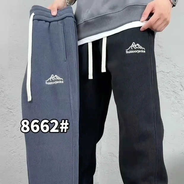 男士加绒裤冬季新款加厚卫裤高品质男款休闲裤时尚百搭潮流秋冬