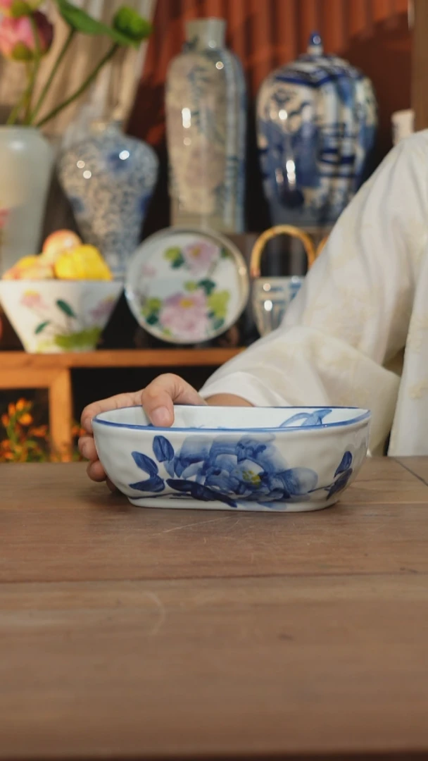 现代景德镇设计师釉下手绘陶瓷餐具