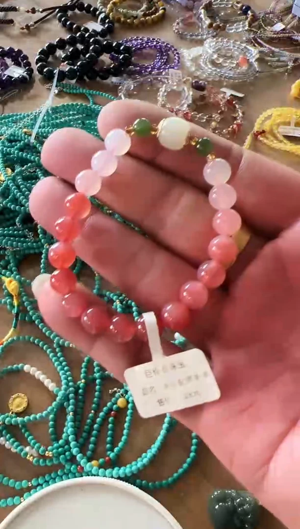 玛瑙/玉髓手链未镶嵌盐源玛瑙单圈手串